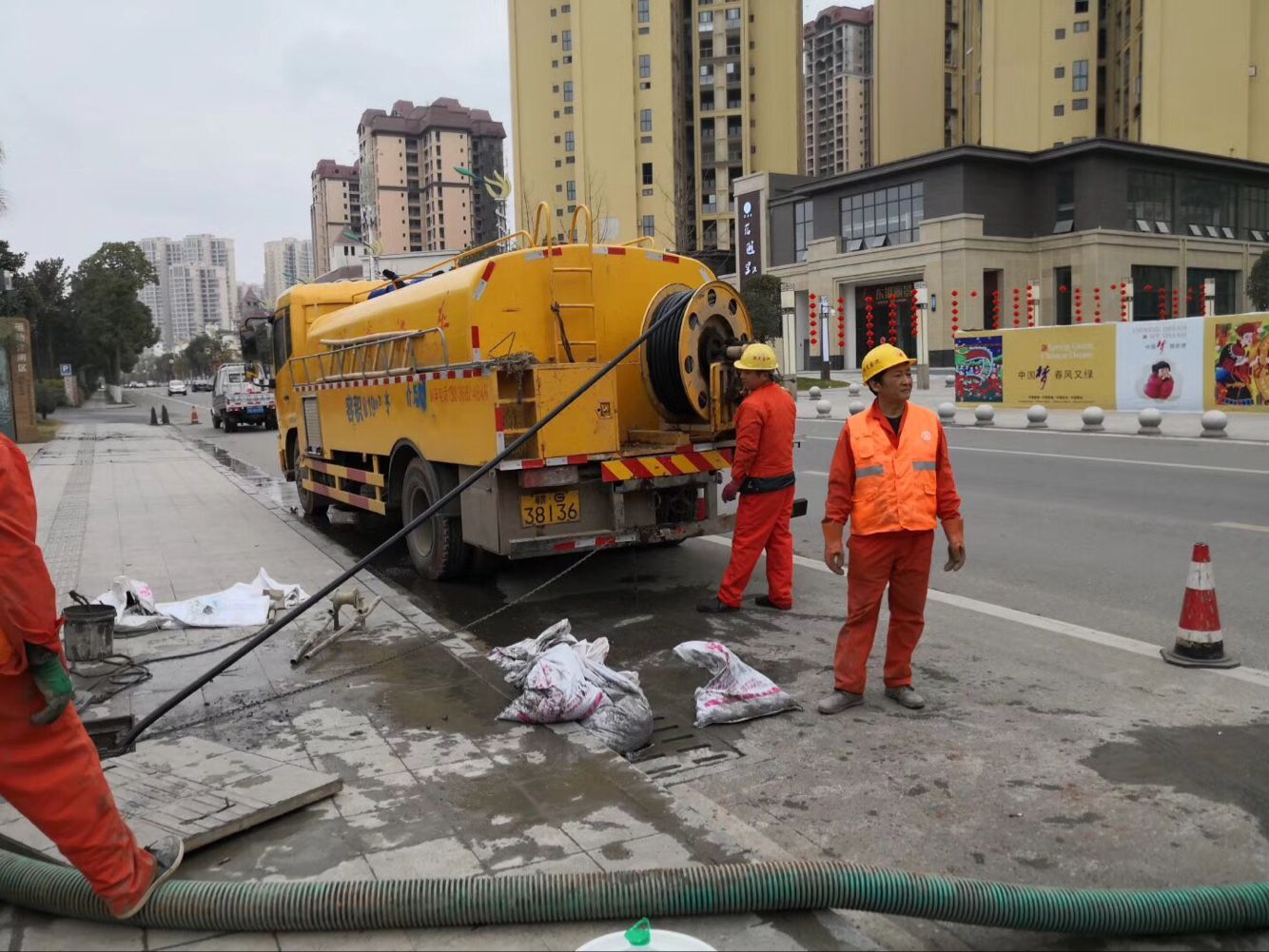 龙凤排污管道清淤-管道清洗